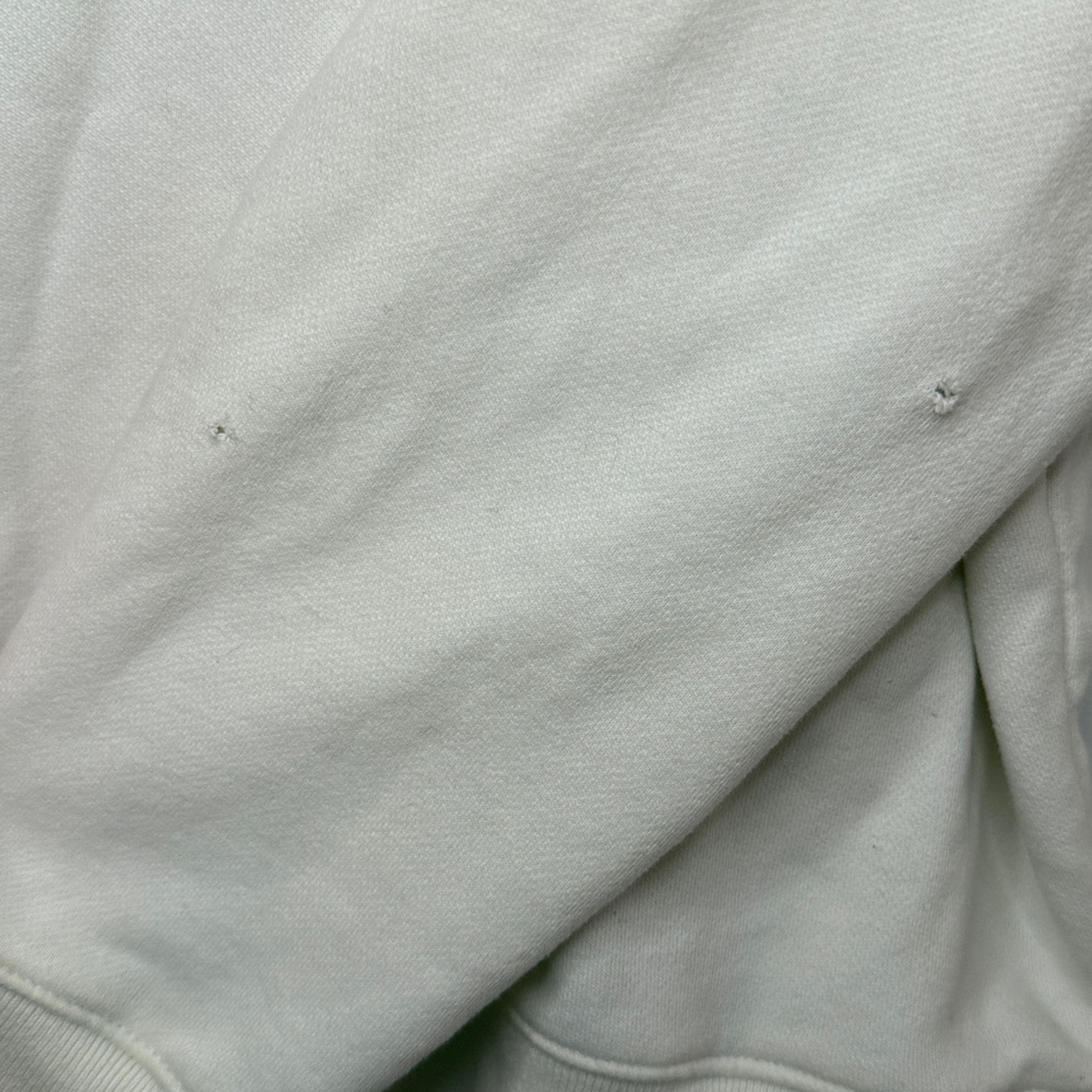 Hollister Men's Logo Pocket Hoodie Sweatshirt - White Black - Medium - Picture 6 of 14